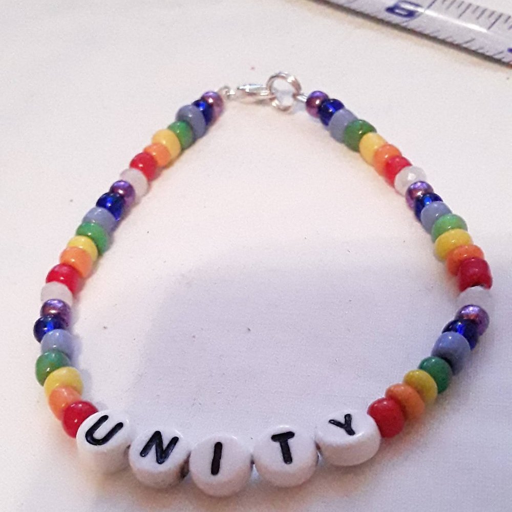 Unity Rainbow Bracelet Handmade - Picture 5 of 7